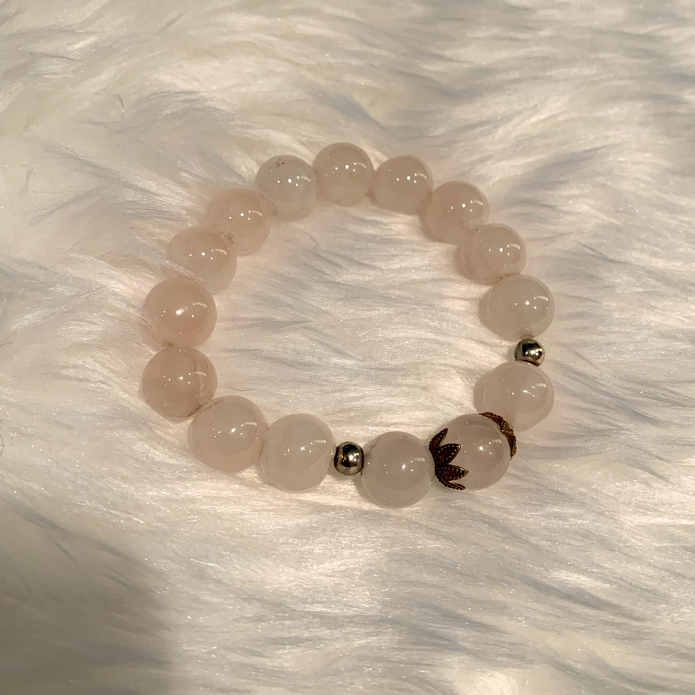 Pink Stone Bead Bracelet
